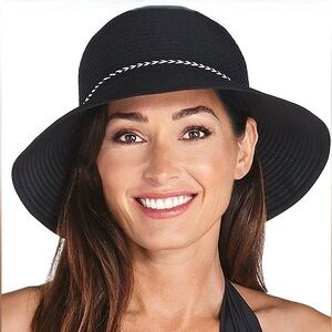 TOMMY BAHAMA, Shapeable Brim Packable Ribbon Bucket Hat, EUC